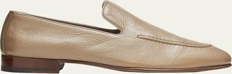 Manolo Blahnik Mens Truro Leather Loafers