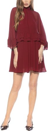 Alexia Admor Vespera Mock Neck Ruffle Mini Dress