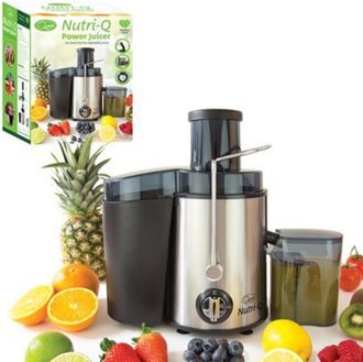 Quest Nutri-Q Centrifugal Power Juicer - Black/Silver | TJ Hughes