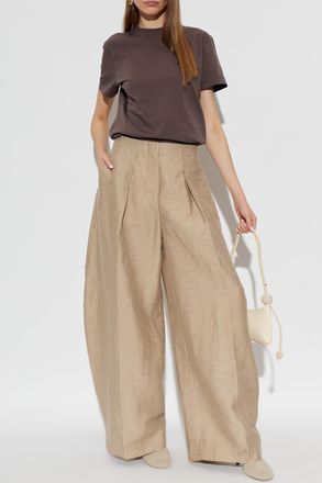 Jacquemus Cotton T-shirt Gros Grain, Womens, Brown