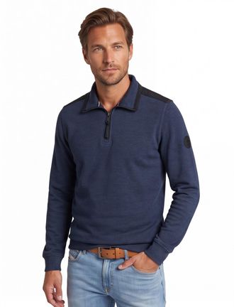 Casamoda Casa Moda sweater donkerblauw effen katoen