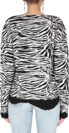 Saint Laurent Mohair V-Neck Sweater - Multicolor