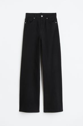 H&M Weite Twillhose - Schwarz