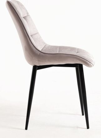 Regalos Miguel Sillas Comedor - Silla Cade Terciopelo - Gris
