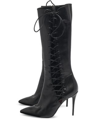 Maison Ernest lace-up leather boots - Black