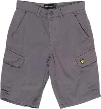 Lyle & Scott Cargo Shorts Regular Fit - Heren - Korte Broeken - Grijs - W28 - Katoen - Korte Broeken