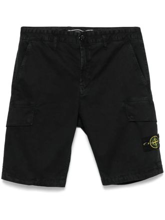 Stone Island Shorts met Compass-logopatch - Zwart