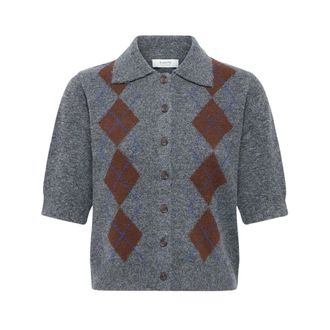 b.young Argyle Vest - Dames - Truien - Grijs - Maat: M