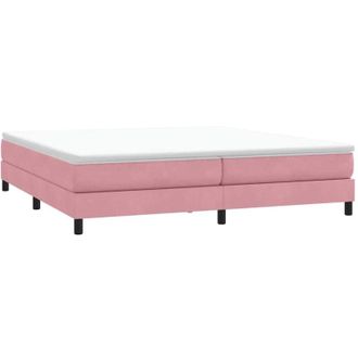 vidaXL Vidaxl - Letto a Molle senza Materasso Rosa 200x210 cm in Velluto