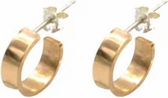 Paradigm Design Womens Stillness Huggies Earrings In Gold