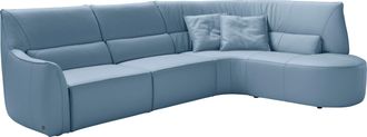 Egoitaliano Ecksofa »Puffy, extravagant & edel, Retro Designsofa, hoher Sitzkomfort, L-Form« mit Ottomane, wahlweise mit und ohne elektrischer Relaxfunktion