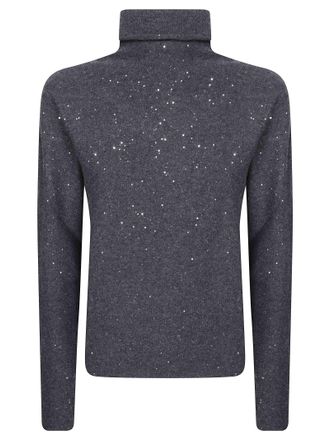 Antonelli Etruria Dolcevita Paillettes Sequined Knit Turtleneck