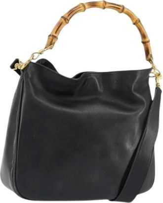 Gucci Pre-owned Shoulder Bags, female, Black, Size: ONE SIZE Pre-owned Leather Shoulder Bag