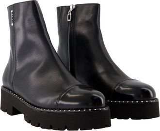 Carel Womens Chouchou 25 Ankle Boots - Carel Leather Black Calfskin Shoes Ankle-Boots
