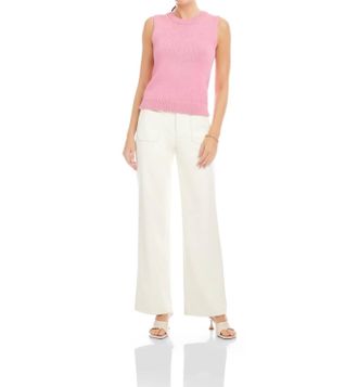 Fifteen Twenty Kimmy Keyhole Sweater Tank In Pink