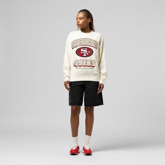 Mitchell & Ness Womens Mitchell & Ness Cream San Francisco 49ers Tonal Arch Sweatshirt at Nordstrom, Size Xx-Large