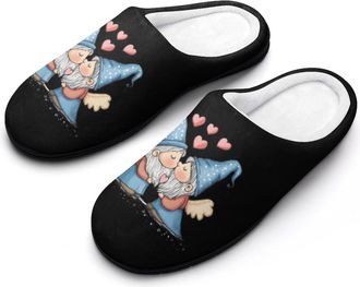 Generic Gnome Love Mens Slippers Comfortable And Non-slip Cotton Slipper Shoe for House