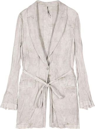 Masnada belted distressed coat - women - Acrylic/Viscose/Steel - 42 - Neutrals