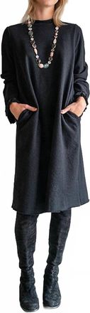 Katharina Hovman Fashion Wool Knit Pullover Dress In Black