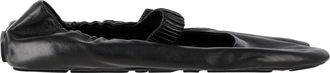 Prada Pre-owned Womens Maryjane Ballet Flats in Black Leather - Size EU 39