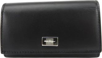 Ferragamo Pre-owned Leather key-holders - Dames - Vintage Accessoires - Zwart - ONE Size - Vintage