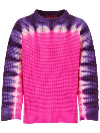 The Elder Statesman Maglione Daybreak Tie-Dye in cashmere - Rosa