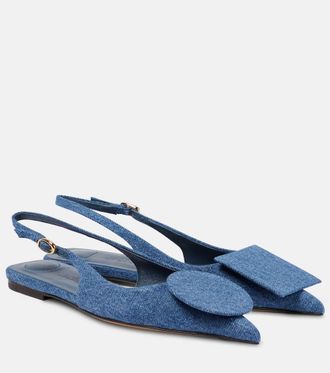 Jacquemus Ballerine slingbacks Duelo Plates in denim