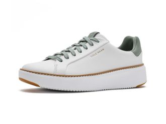 Cole Haan Grandpro Topspin Sneaker Womens Shoes Optic White/Lily Pad Leather : 10.5 B - Medium, Textile/Suede/Leather