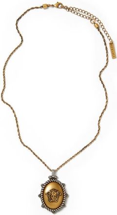 Versace Mens Tivoli Medusa Medallion Pendant Necklace in Palladium 82-Gold at Nordstrom