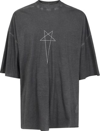 Rick Owens Tommy T - Heren - T-shirts - Zwart - ONE Size - Katoen - Tops