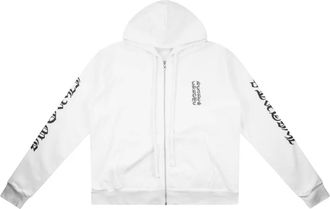 Chrome Hearts Hoodie met logo en rits - Wit