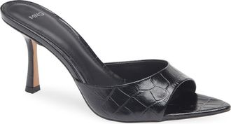 Mango Pepyco Slide Sandal in Black at Nordstrom, Size 7.5Us