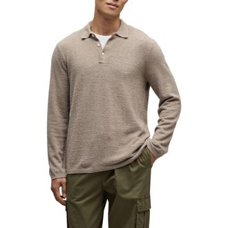 Barefoot Dreams CozyChic Lite Long Sleeve Polo Shirt in Nickel at Nordstrom, Size Xx-Large