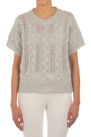 Le Tricot Perugia Giro Collo Sweater In Silver