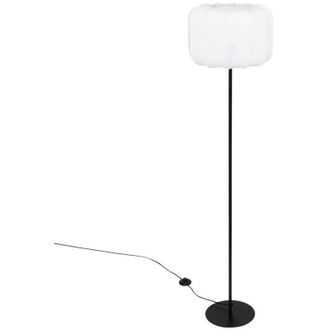 Atmosphera Atmosphera - Lampada da terra tobie in cotone bianco e nero h150cm cr&eacute;ateur dint&eacute;rieur