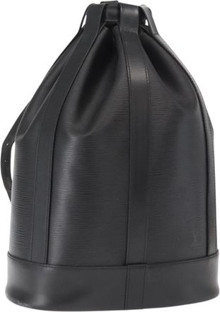 Louis Vuitton Randonnee Backpack Epi Leather Black Leather Backpack Bag (Pre-Owned)