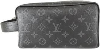 Louis Vuitton Pre-owned Monogram Eclipse pouch - Dames - Vintage Tassen - Zwart - ONE Size - Vintage