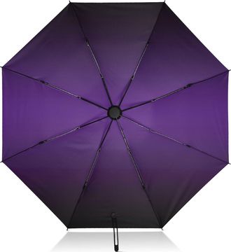 Generic Royal Purple Black Gradient Parasol Umbrellas for Sun Compact Automatic Umbrella Folding Black Automatic Inside out Umbrellas for Sun Rain Travel