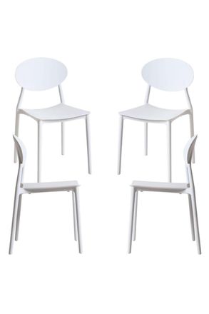 Regalos Miguel Pack 4 Sillas color blanco en polipropileno