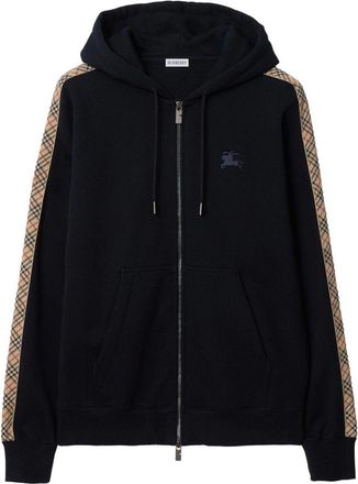 Burberry Check Motif Cotton Hoodie
