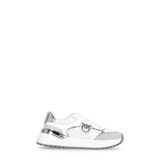 Pinko Sneakers, female, White, Size: 10 US Sneakers with Metallic Details