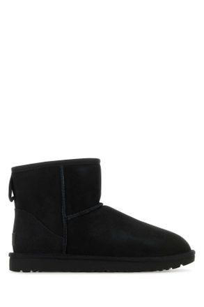 UGG Black Suede Classic Mini Ii Ankle Boots