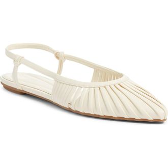Open Edit Kaira Woven Slingback Flat in Ivory Egret at Nordstrom, Size 6.5