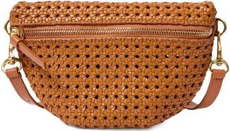 Clare Vivier Petite Woven Leather Belt Bag in Tan at Nordstrom