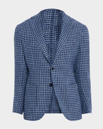 Sartorio Men & apos;s Wool and Silk Houndstooth Sport Coat