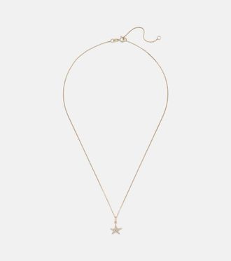 Stone and Strand Lucky Starfish 14kt gold pendant necklace with diamonds