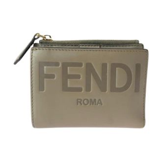 Fendi Pre-owned Wallets, female, Beige, Size: ONE SIZE Pre-owned Roma Leather Wallet