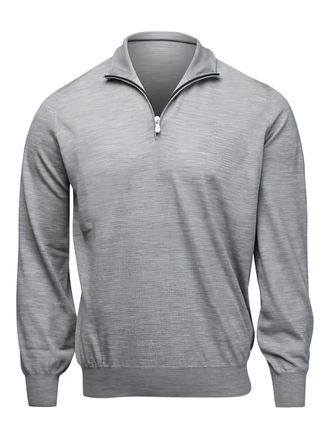 Brunello Cucinelli Grigio zip-neck sweater - Grey