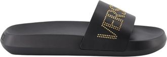 Versace Logo Slippers - Heren - Sandalen - Zwart - 42 EU - Schoenen