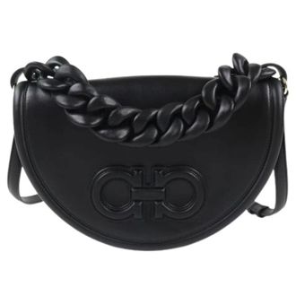 Ferragamo Pre-owned Cross Body Bags, female, Black, Size: ONE SIZE Pre-owned Cross Body Bag